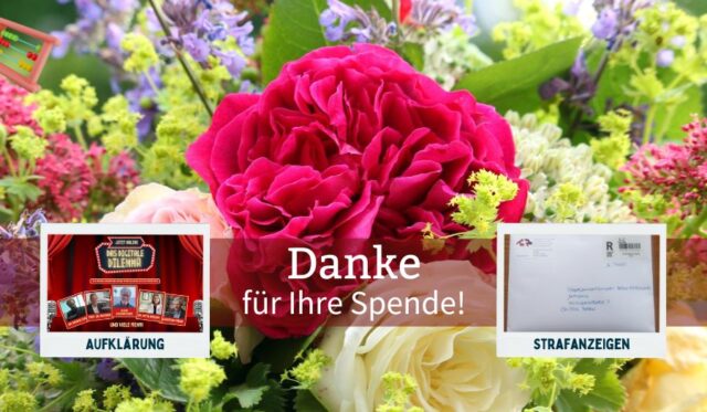 Danke für Ihre Spenden - ohne geht es nicht!