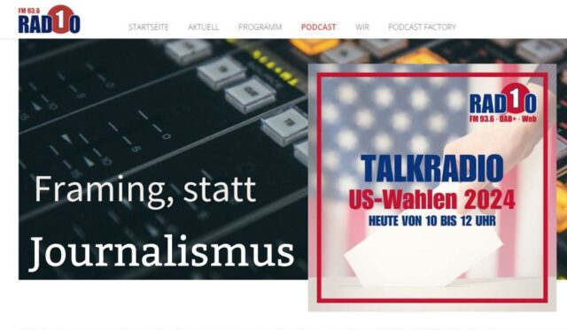 Framing, statt Journalismus - die Talkshow von Radio1